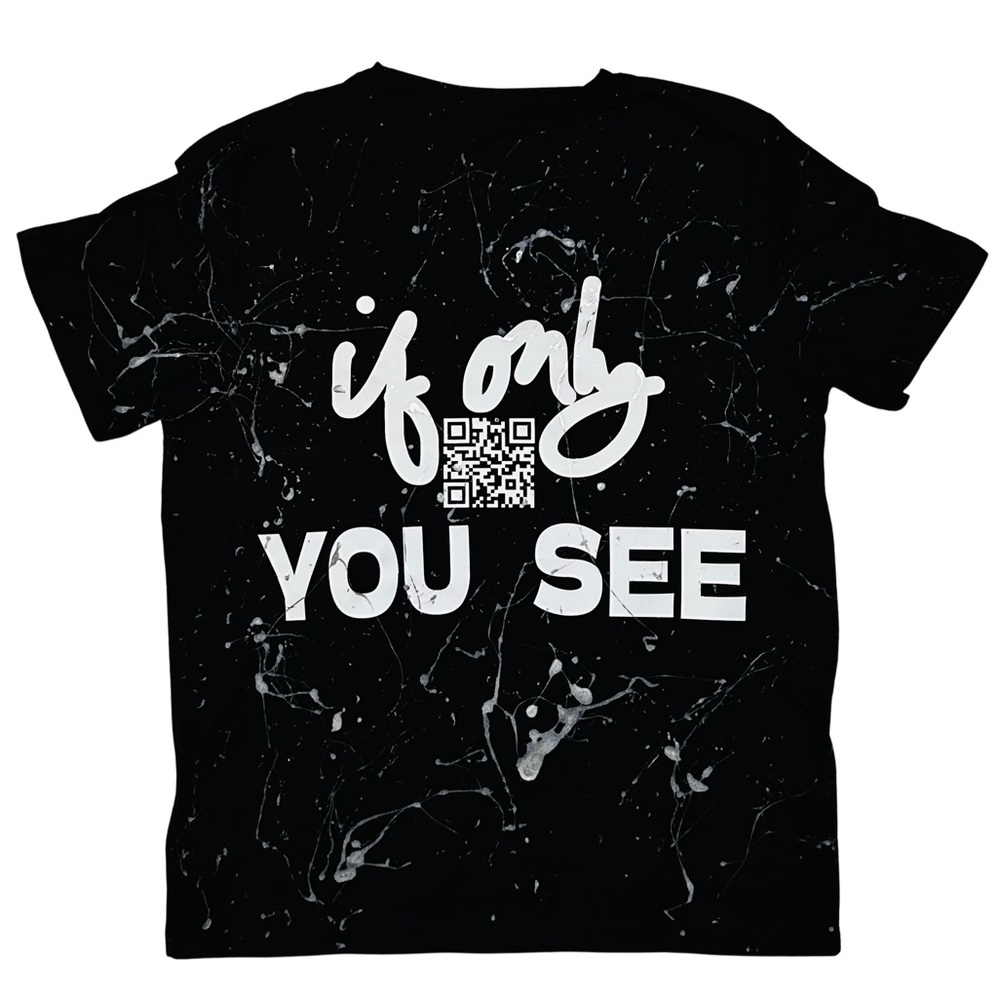IF ONLY LIMITED EDITION x “You See” Black Crew Neck Tee Shirt